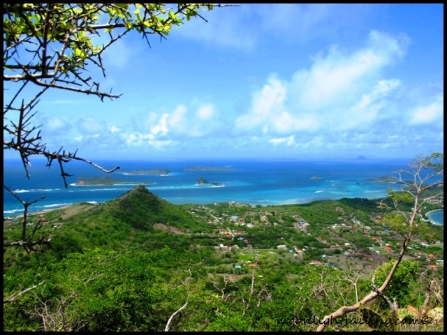 Grenadines sud depuis Chapeau Carre à Carriacou
