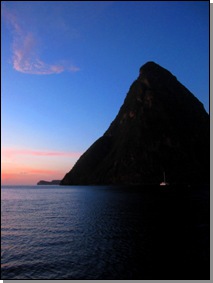 sunset at the Pitons, Saint Lucia