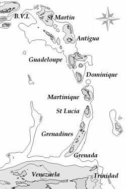 map caribbean