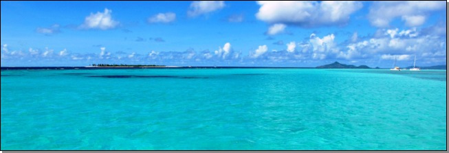 Petit Tabac island, view from Tobago Cays