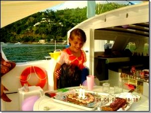 birthday on the catamaran Kawai