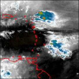 image satellite Antilles