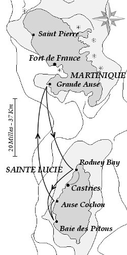 carte croisiere Martinique Sainte-Lucie