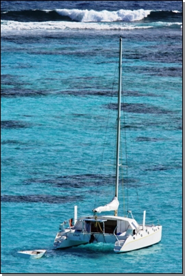 Mouillage aux Tobago Cays - Catamaran de croisière Kawai aux Grenadines